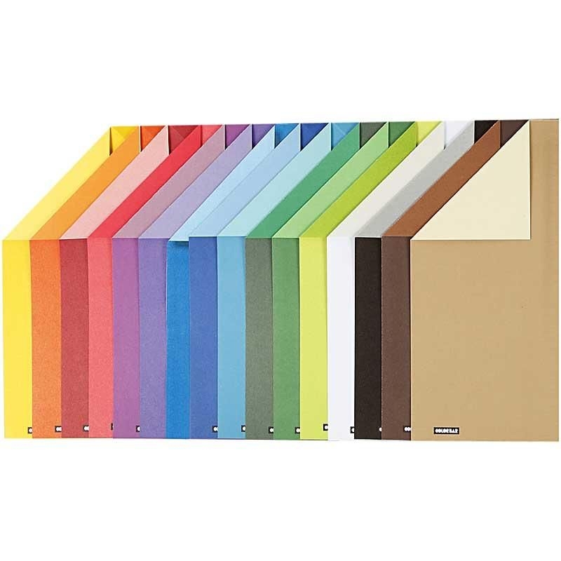50 feuilles Papier cartonné couleur mélangée copie simple à usages