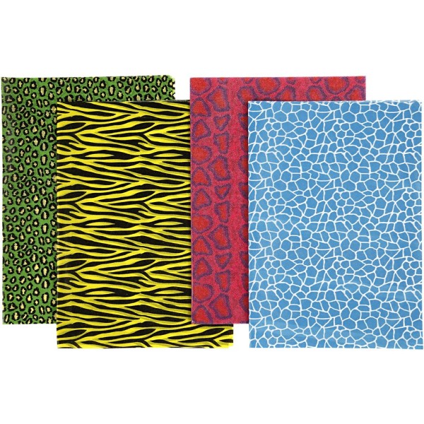 Papier de découpage - Animaux colorés - 25 x 35 cm - 8 feuilles - Photo n°1