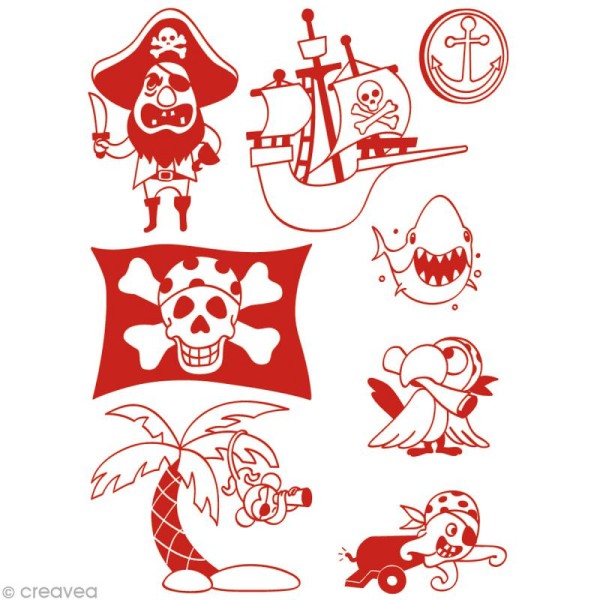 Tampon logo personnalisé, tampon encreur • La Pirate
