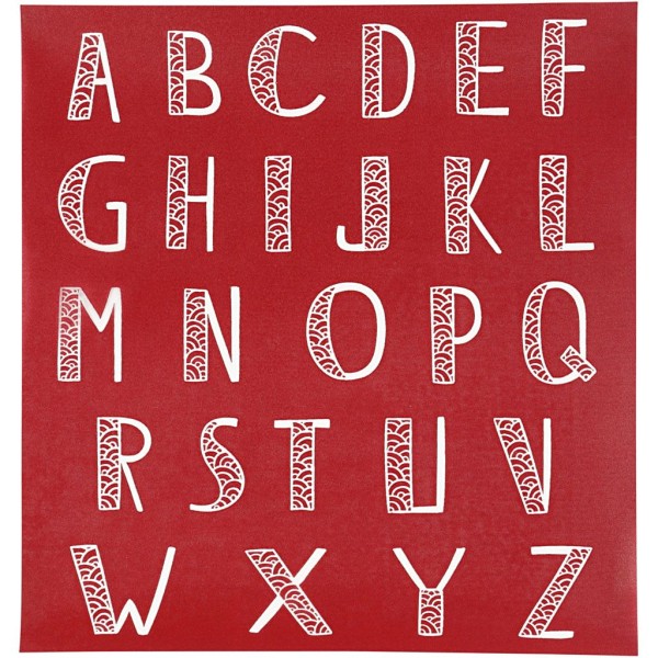 Pochoir Alphabet - 20 x 22 cm - 1 pce - Photo n°1