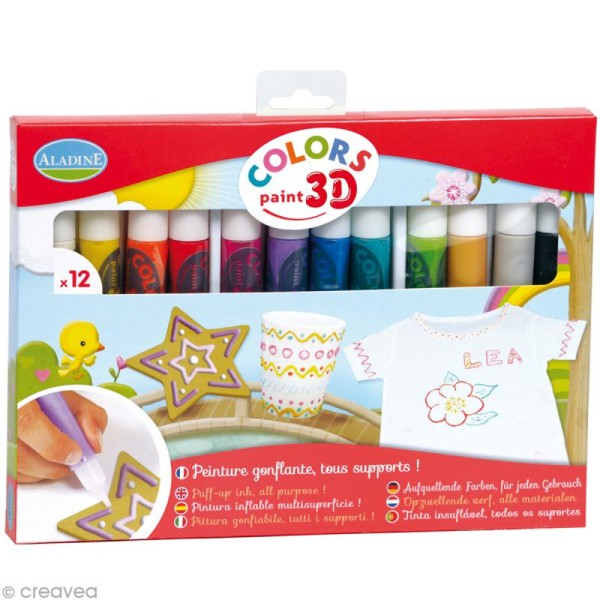 Feutres Colors paint 3D Aladine - 12 feutres - Photo n°1