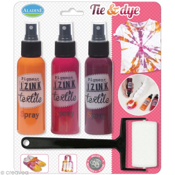 Kit tie & dye Rose Bali - Teinture à froid Izink en spray - Photo n°1