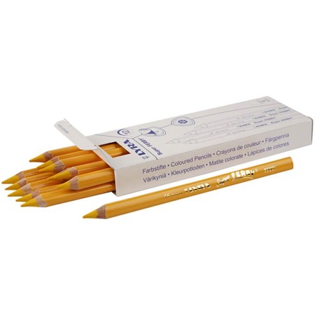 Crayons de couleur Lyra Super Ferby 1, L: 18 cm, mine: 6,25 mm, 12 pièces, jaune