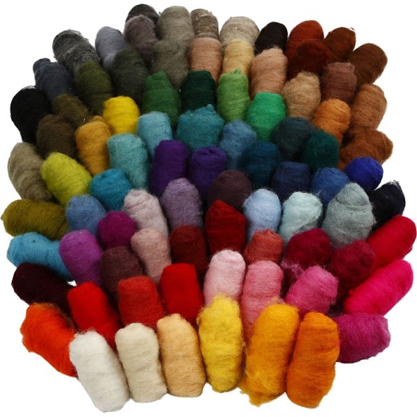 Pelotes de laine cardée, 86x10 gr - Photo n°1