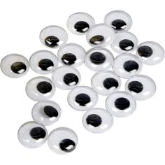 Lot de 100 grands yeux mobiles autocollants noirs et blancs pour loisirs  créatifs et décoration (30 mm) : : Cuisine et Maison