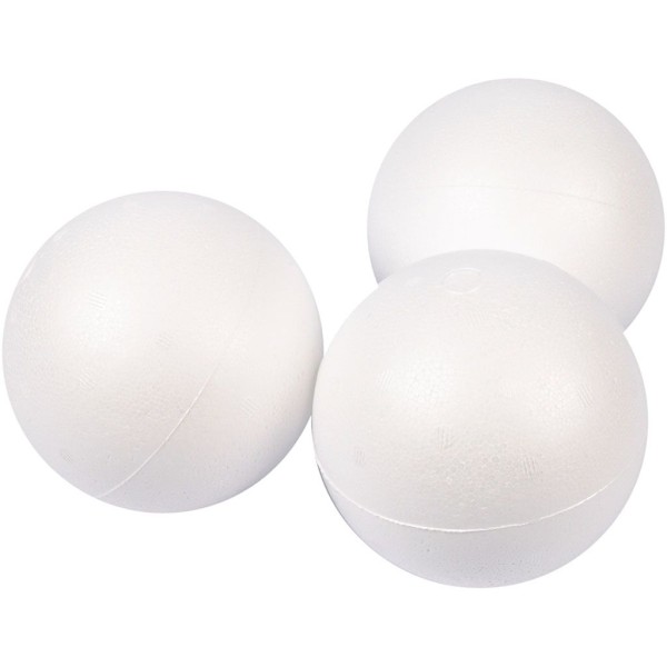 Boules en polystyrène, d: 10 cm, 25 pièces, blanc - Photo n°1
