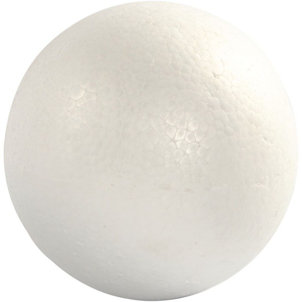 Boule en polystyrène, d: 14,8 cm, 1 pièce, blanc - Photo n°1