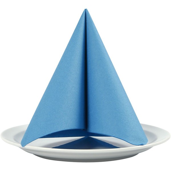 Serviettes en papier - Bleu turquoise - 40 x 40 cm - 20 pcs - Photo n°1