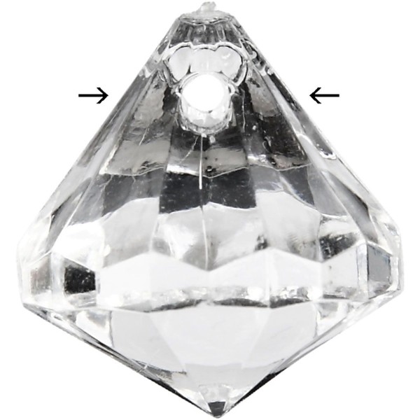 Perles acryliques - Diamant - 17 x 16 mm - 43 pcs - Photo n°1