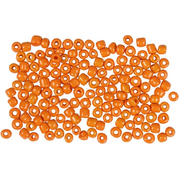 Rocailles, dim. 8/0 , orange, 500 gr - Photo n°1