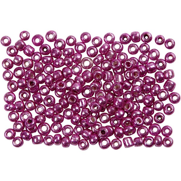 Rocailles, dim. 8/0 , violet métallique, 500 gr - Photo n°1