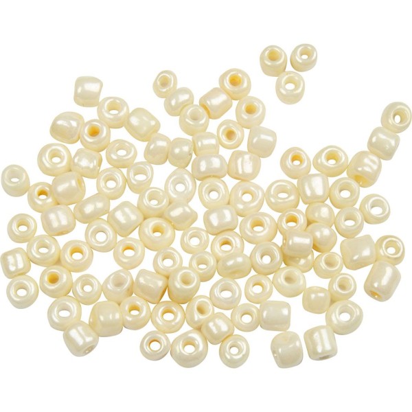 Perles de rocaille - Ivoire - 3 mm - 25 gr - Photo n°1