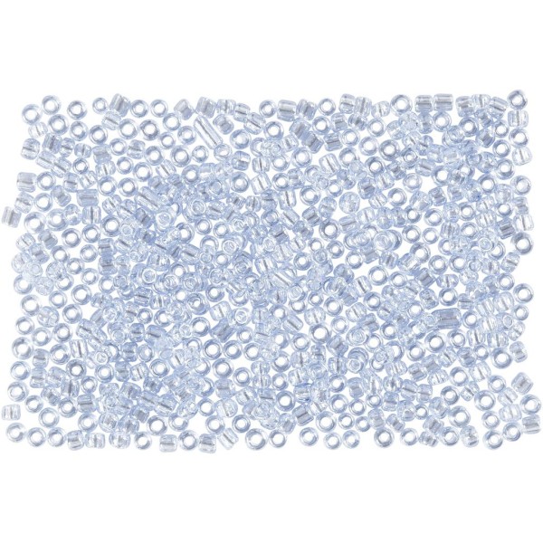 Rocailles, dim. 15/0 mm, d: 1,7 mm, 500 gr, bleu clair - Photo n°1