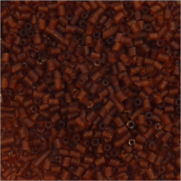 Perles de rocaille, dim. 15/0, d: 1,7 mm, 500 gr, brun - Photo n°1