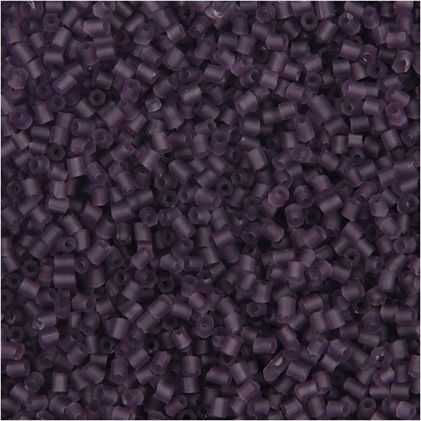 Perles de rocaille, dim. 15/0, d: 1,7 mm, 500 gr, violet givré - Photo n°1