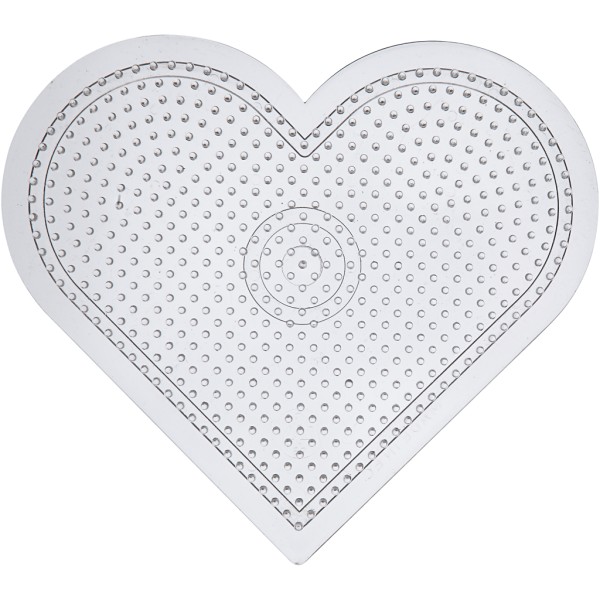 Plaque transparente pour perles à repasser Midi - Coeur - 15 cm - Photo n°1