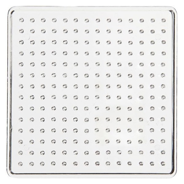 Plaque transparente pour perles à repasser Midi - Carré - 7 x 7 cm - Photo n°1