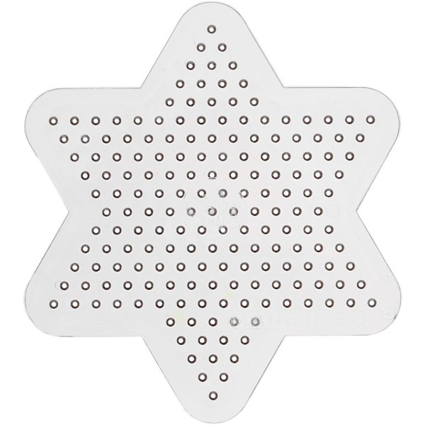 Plaque étoile pour perles à repasser Midi - 10 x 10 cm - 10 pcs - Photo n°1