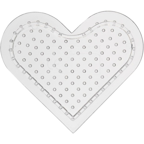 Plaque coeur pour perles à repasser Midi - 8 cm - 10 pcs - Photo n°1
