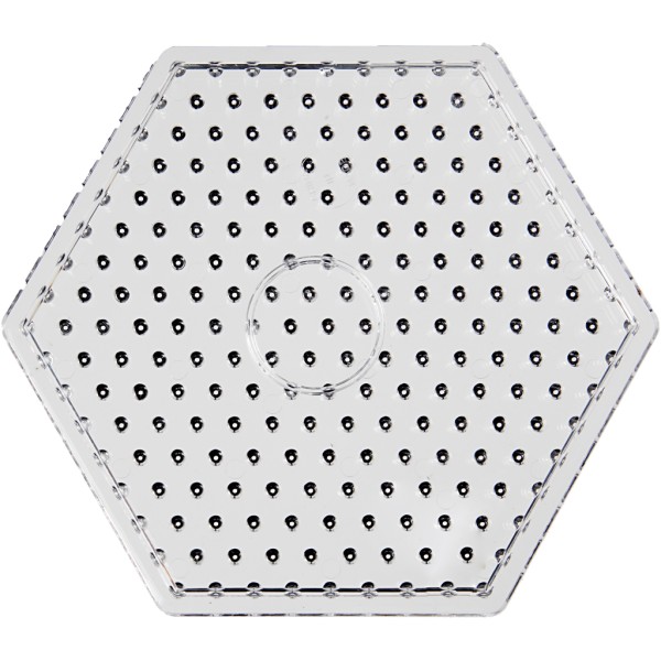 Plaque transparente pour perles à repasser Maxi - Hexagone - 17 cm - Photo n°1