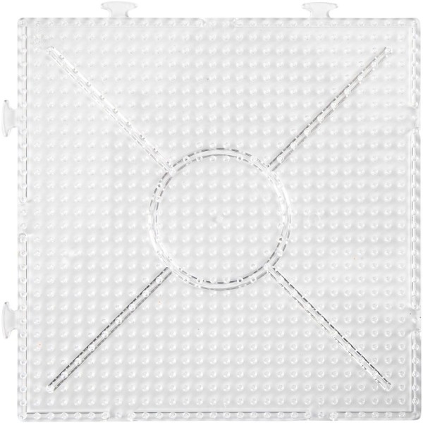 Plaque carrée pour perles à repasser Midi - Transparente - 15 x 15 cm - 2 pcs - Photo n°1