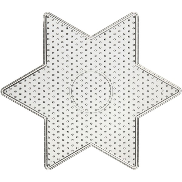 Plaque étoile pour perles à repasser Midi - 15 x 15 cm - 10 pcs - Photo n°1