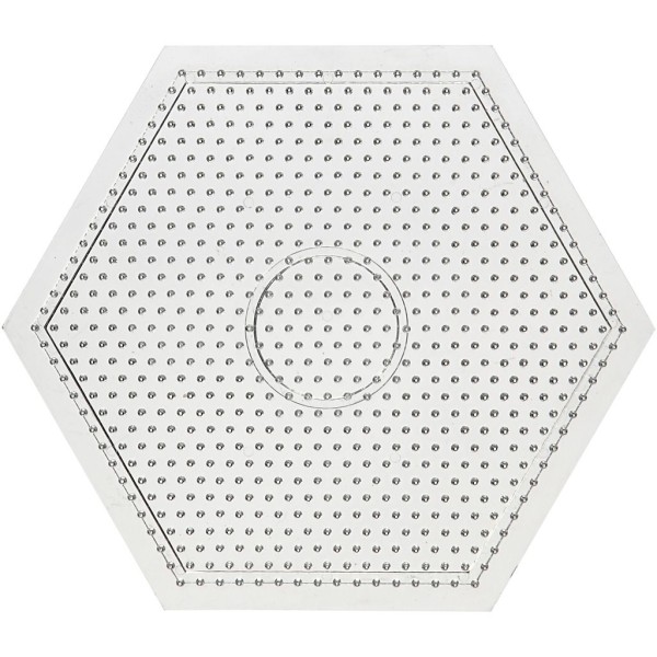 Plaque hexagone pour perles à repasser Midi - 15 x 15 cm - 10 pcs - Photo n°1