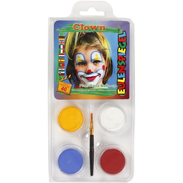 Maquillage enfant - Clown - 4 couleurs - Photo n°1