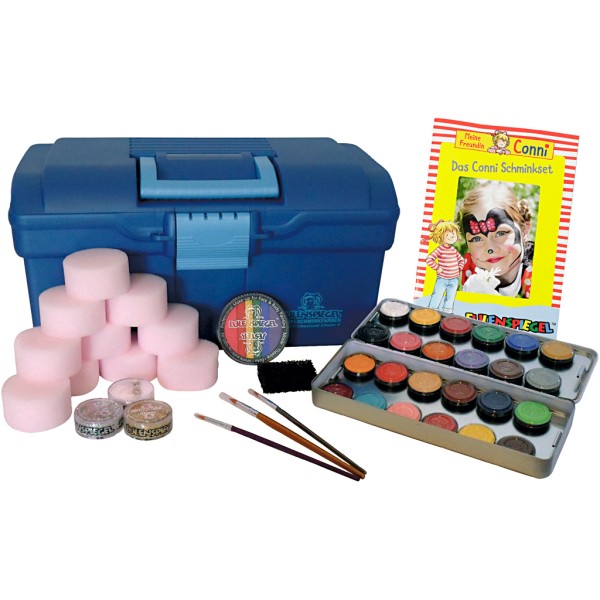 Grand kit de maquillage Eulenspiegel - 24 couleurs avec accessoires - Photo n°1