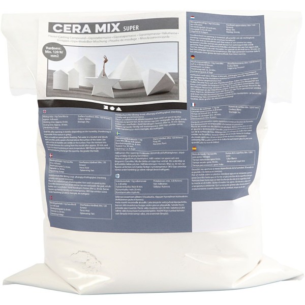 Poudre de moulage Cera-Mix Super, 5 kg, blanc - Photo n°1