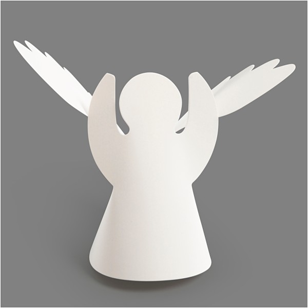 Anges 3D en papier à monter - 10,5 x 7 cm - 25 pcs - Photo n°1
