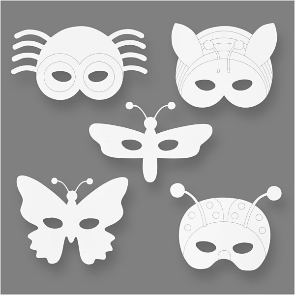 Masques à décorer - Insectes - 16 pcs - Photo n°1