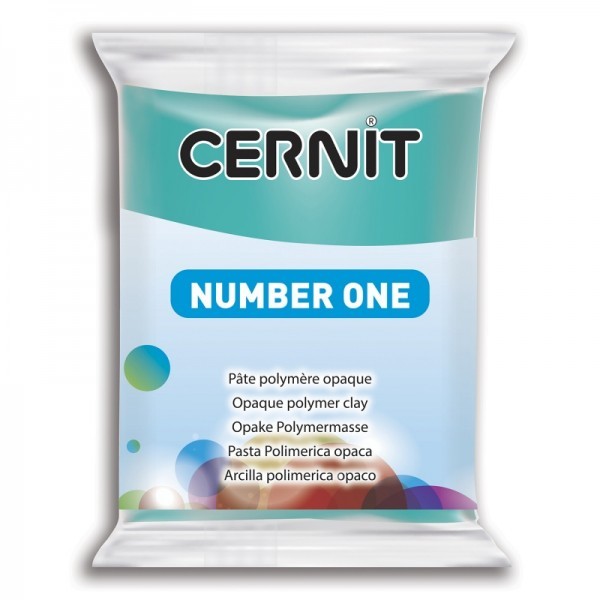 1 pain 56g pate Cernit Number One Vert Turquoise Ref 56676 - Photo n°1
