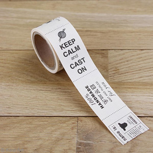 Assortiment de labels en tissu 3 cm - Textes anglais - 36 étiquettes - Photo n°2