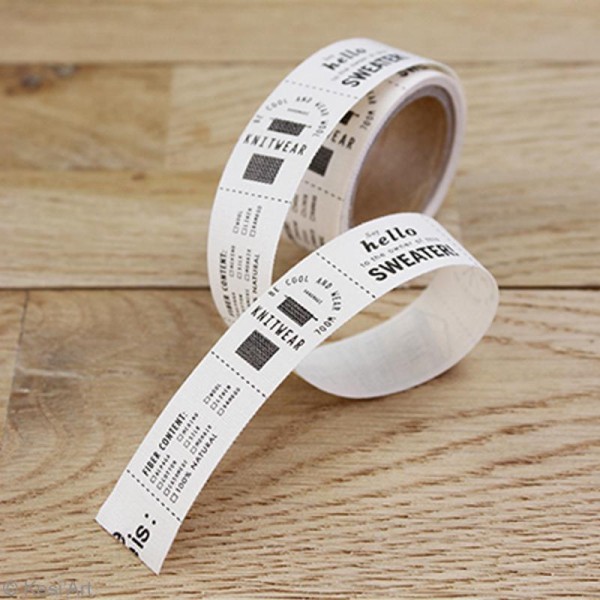 Assortiment de labels en tissu 2 cm - Textes anglais - 66 étiquettes - Photo n°2