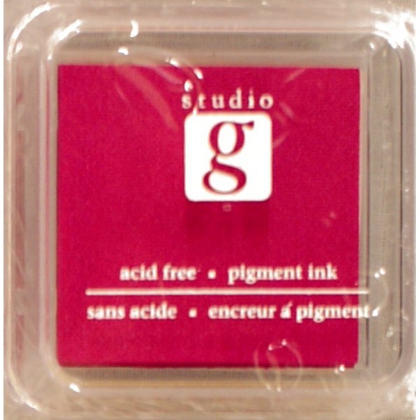 Encreur mini pad de studio G embossable Couleur - rouge - Photo n°1
