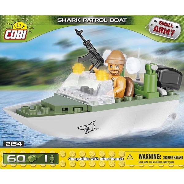 Petite armée - le bateau de patrouille - 60 pièces, 1 figurine Cobi - Photo n°1
