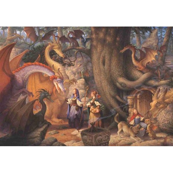Gentils dragons - Puzzle 500 pièces Anatolian - Photo n°1