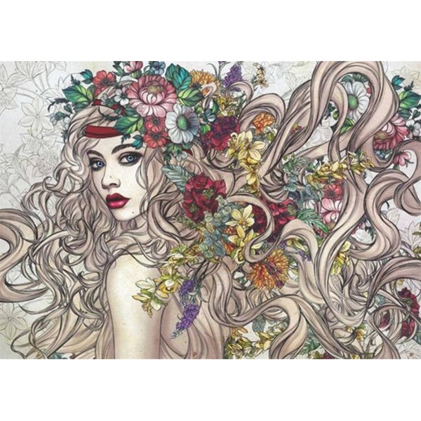Cheveux fleuris - Puzzle 1500 pièces Anatolian - Photo n°1