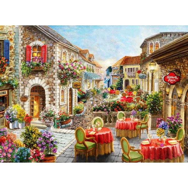 La terrasse fleurie - Puzzle 1000 pièces Anatolian - Photo n°1