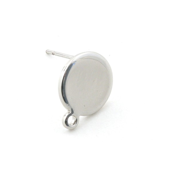 Boucles d'oreilles rond + anneau 10 mm argenté x2 - Photo n°1