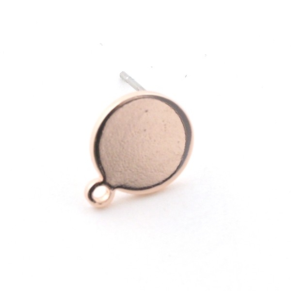 Boucles d'oreilles rond + anneau 10 mm rose gold x2 - Photo n°1