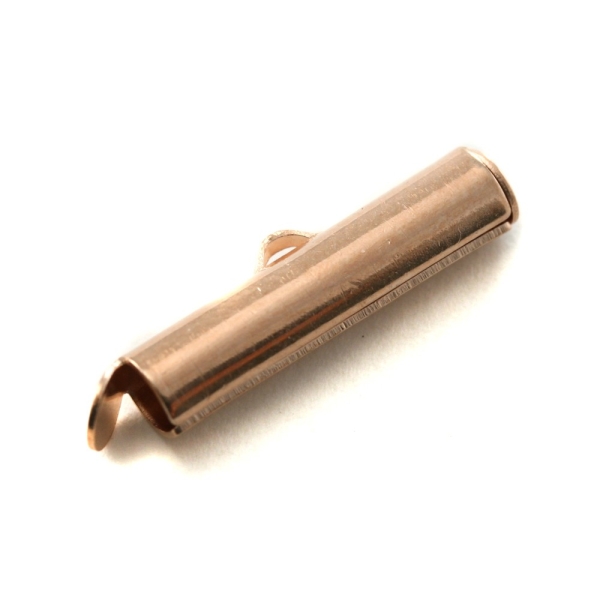 Embout pour tissage 20x4 mm rose gold - Photo n°1