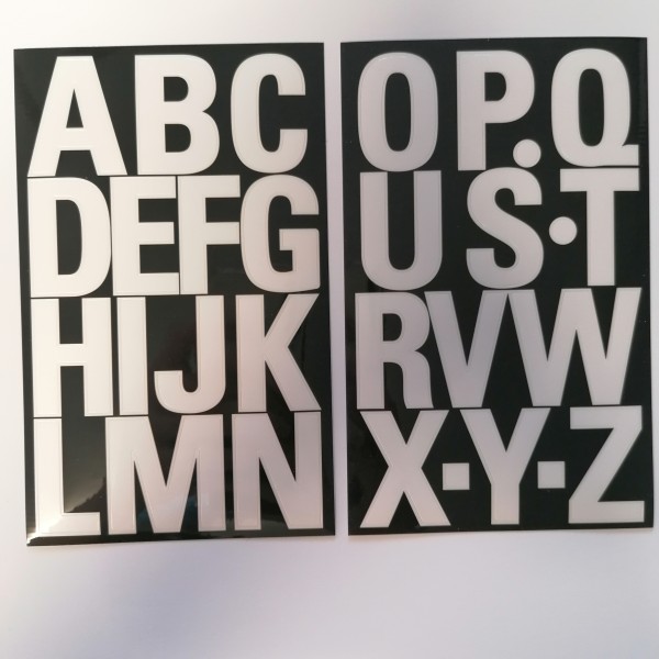 Stickers - Alphabet blanc grande lettre - Photo n°1