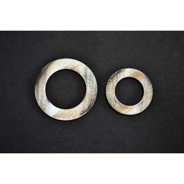 Boucle anneau passant plastique effet marbré :  43 mm - Photo n°1