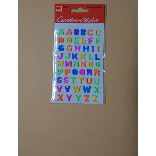 Stickers alphabet en relief - Photo n°1