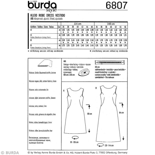 Patron Burda - Femme - Robe d'été ajustée - 6807 - Photo n°4