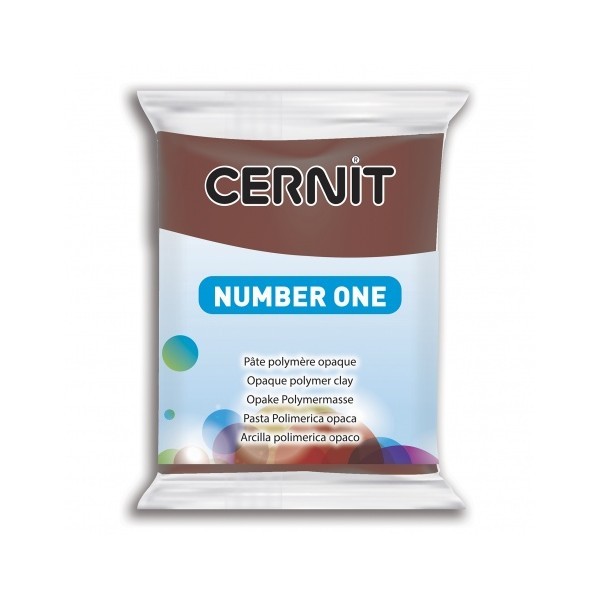 1 pain 56g pate Cernit Number One Brun Ref 56800 - Photo n°1