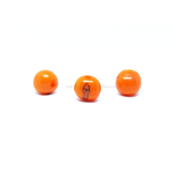 10 Perles Açai - Orange - Photo n°1