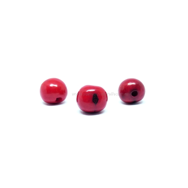 10 Perles Açai - Rouge Foncé - Photo n°1